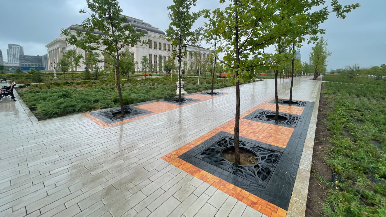 Приствольная решетка для дерева ZKING CRUST 1.2х1.2м Черная в Новосибирске фото