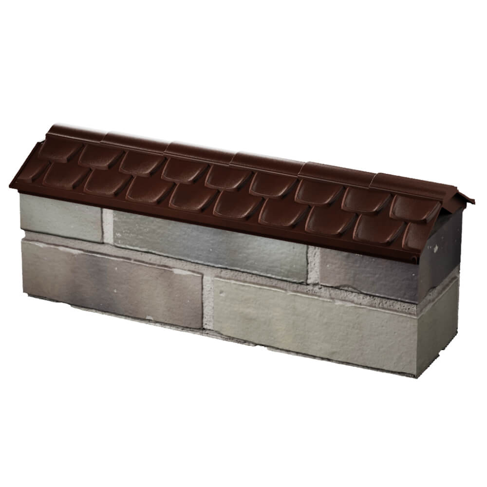 Парапет Zking Эльбрус Коричневый с посадкой на 0.5 кирпича (130мм) в Новосибирске фото