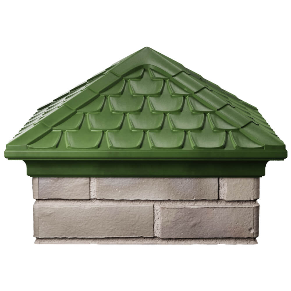 Колпак Zking Эльбрус Зеленый на столб 1.5х1.5 кирпича (385х385мм) Новосибирск фото