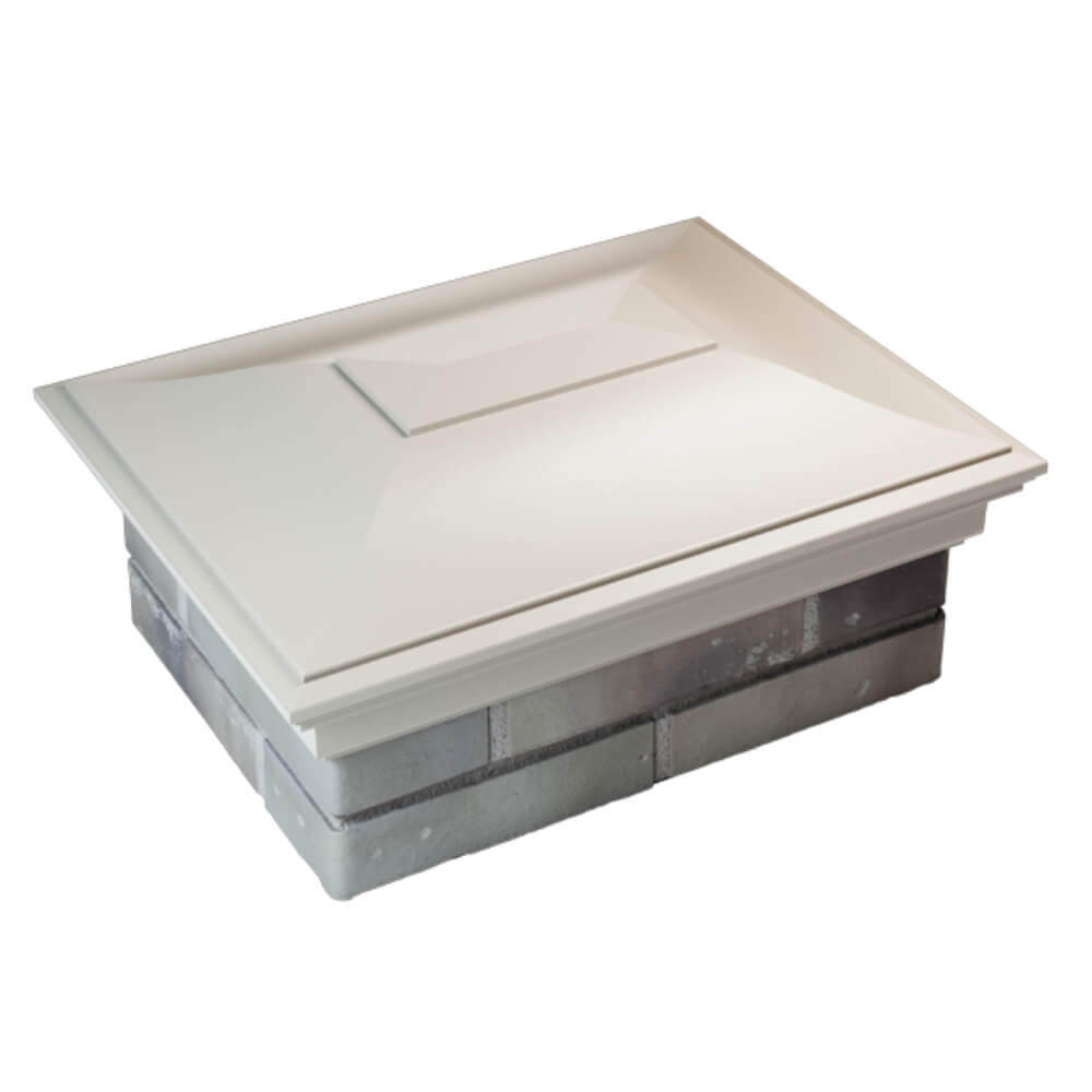 Колпак Zking Монблан Бежевый на столб 2х1.5 кирпича (515х385мм) Новосибирск фото