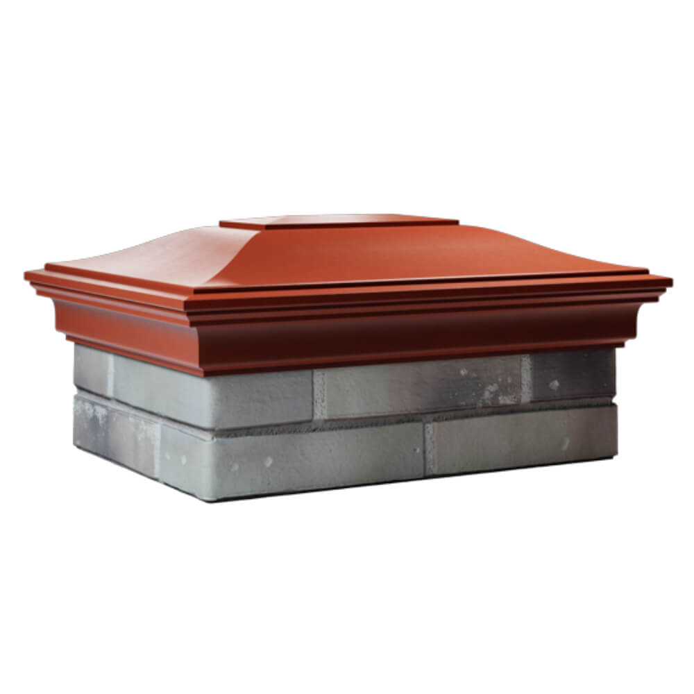 Колпак Zking Монблан Красный на столб 2х1.5 кирпича (515х385мм) в Новосибирске фото