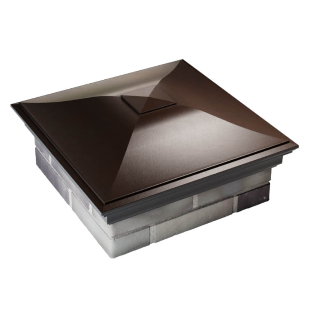 Колпак Zking Монблан Коричневый на столб 2х2 кирпича (515х515мм) Новосибирск фото