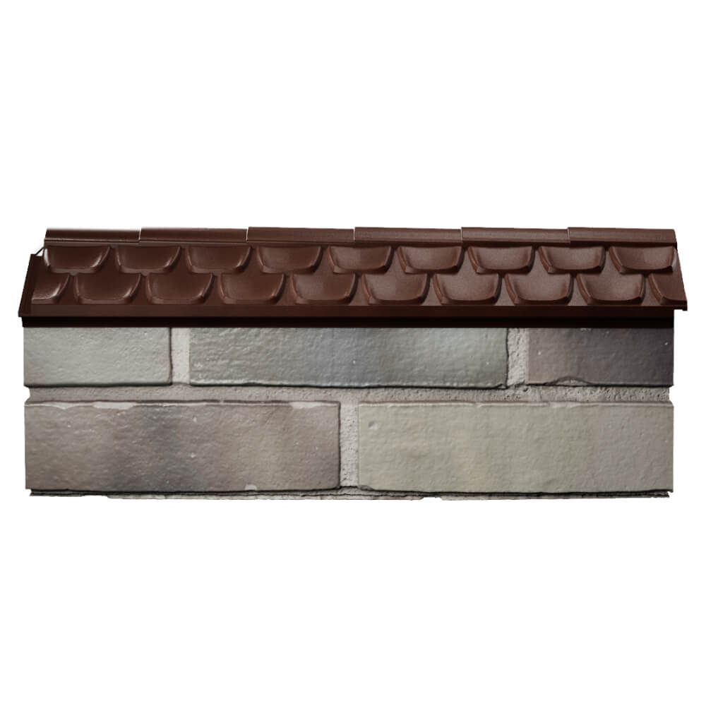 Парапет Zking Эльбрус Коричневый с посадкой на 0.5 кирпича (130мм) в Новосибирске фото