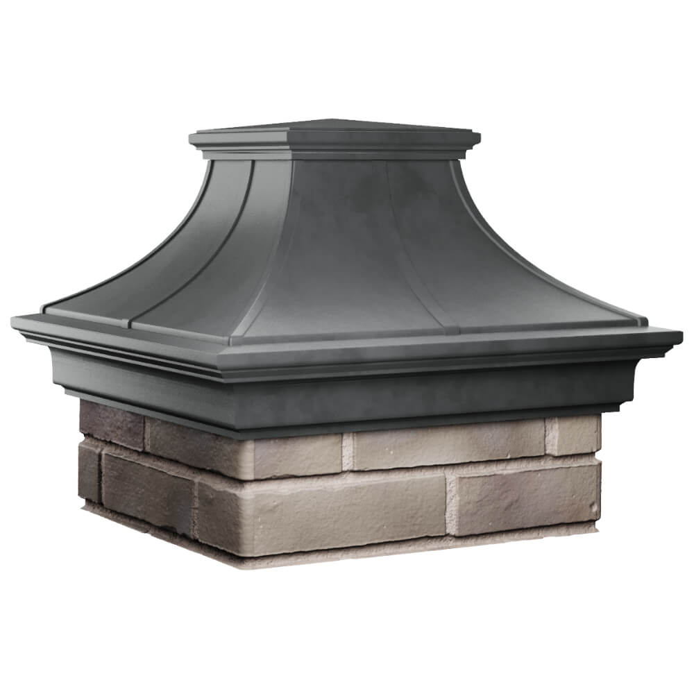 Колпак Zking Монблан Премиум Серый на столб 1.5х1.5 кирпича (385х385мм) в Новосибирске фото