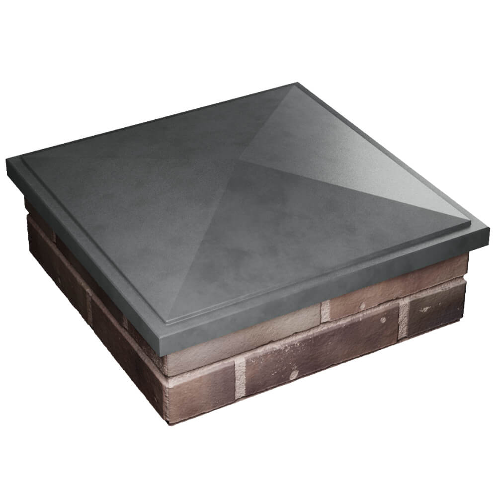 Колпак Zking БонаМоно Серый на столб 2х2 кирпича (515х515, 530х530мм) в Новосибирске фото