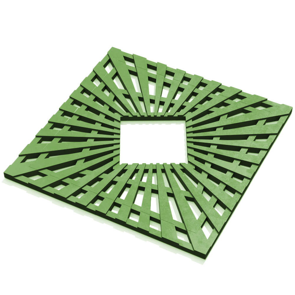 Приствольная решетка для дерева ZKING ATMOSPHERE 1.2х1.2м Зеленая в Новосибирске фото