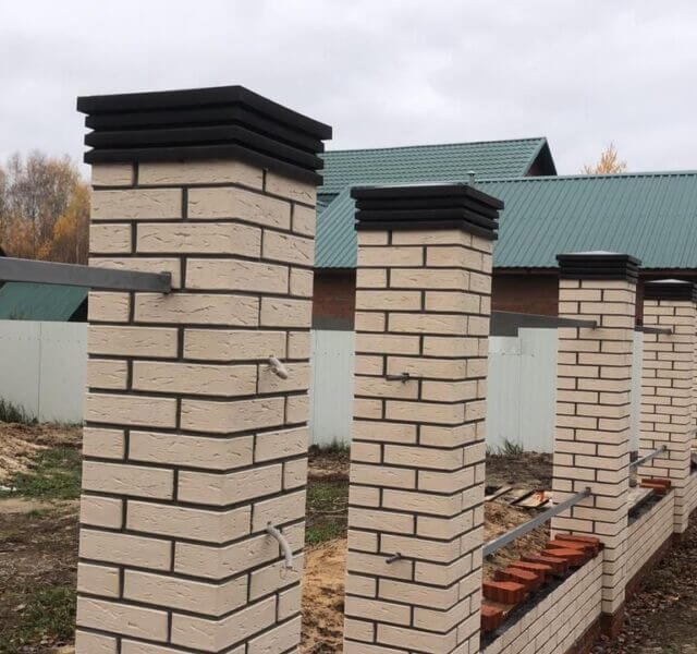 Колпак Zking Бона ХайТек Коричневый на столб 1.5х1.5 кирпича (385х385мм) в Новосибирске фото