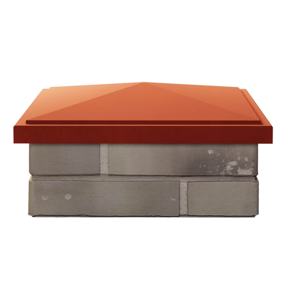 Колпак Zking БонаМоно Красный на столб 1.5х1.5 кирпича (385х385, 400х400мм) Новосибирск фото