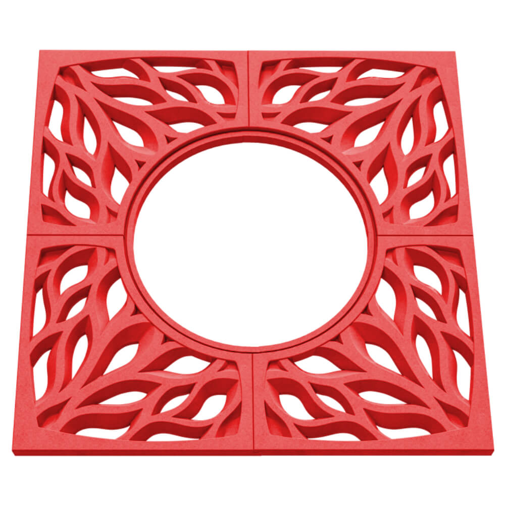 Приствольная решетка для дерева ZKING CRUST 1.2х1.2м Красная в Новосибирске фото