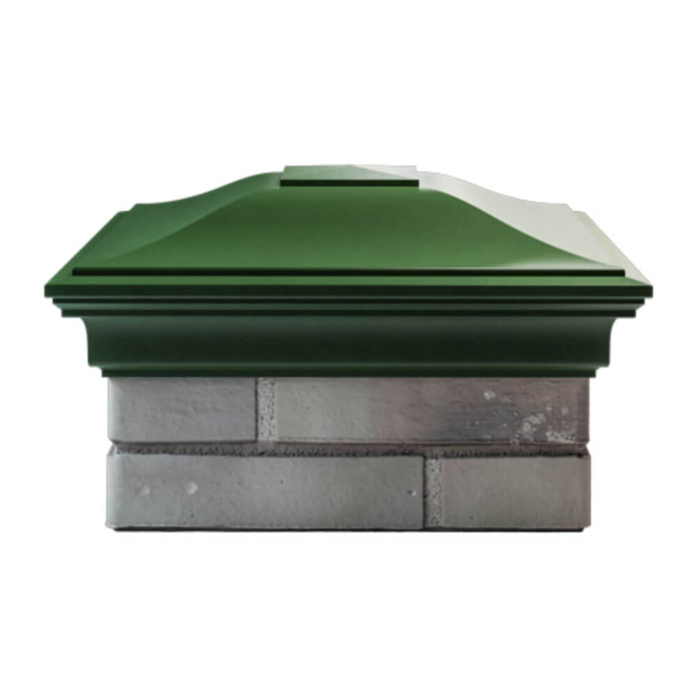 Колпак Zking Монблан Зеленый на столб 1.5х1.5 еврокирпича 0.7НФ (355х355мм) Новосибирск фото