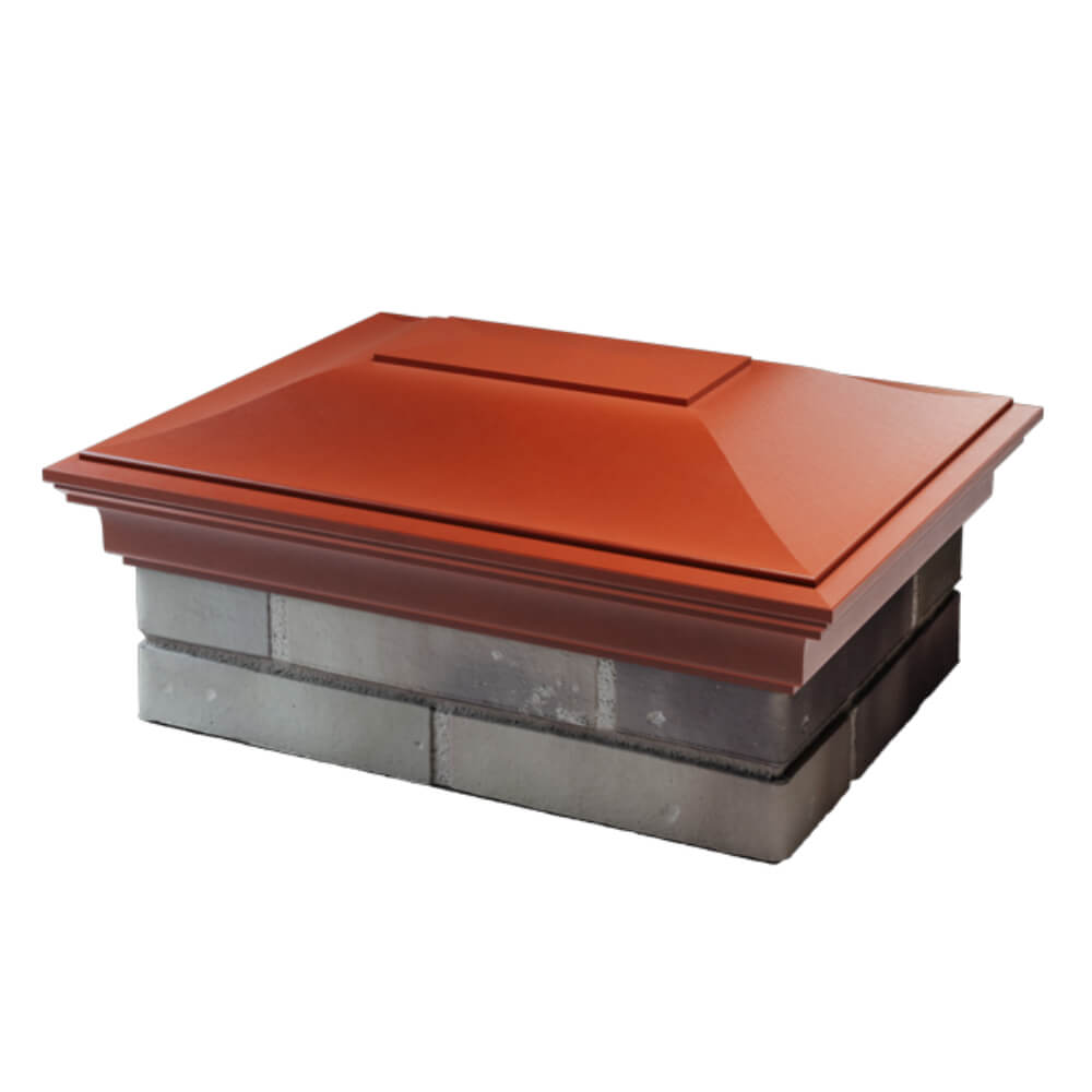 Колпак Zking Монблан Красный на столб 2х1.5 кирпича (515х385мм) в Новосибирске фото