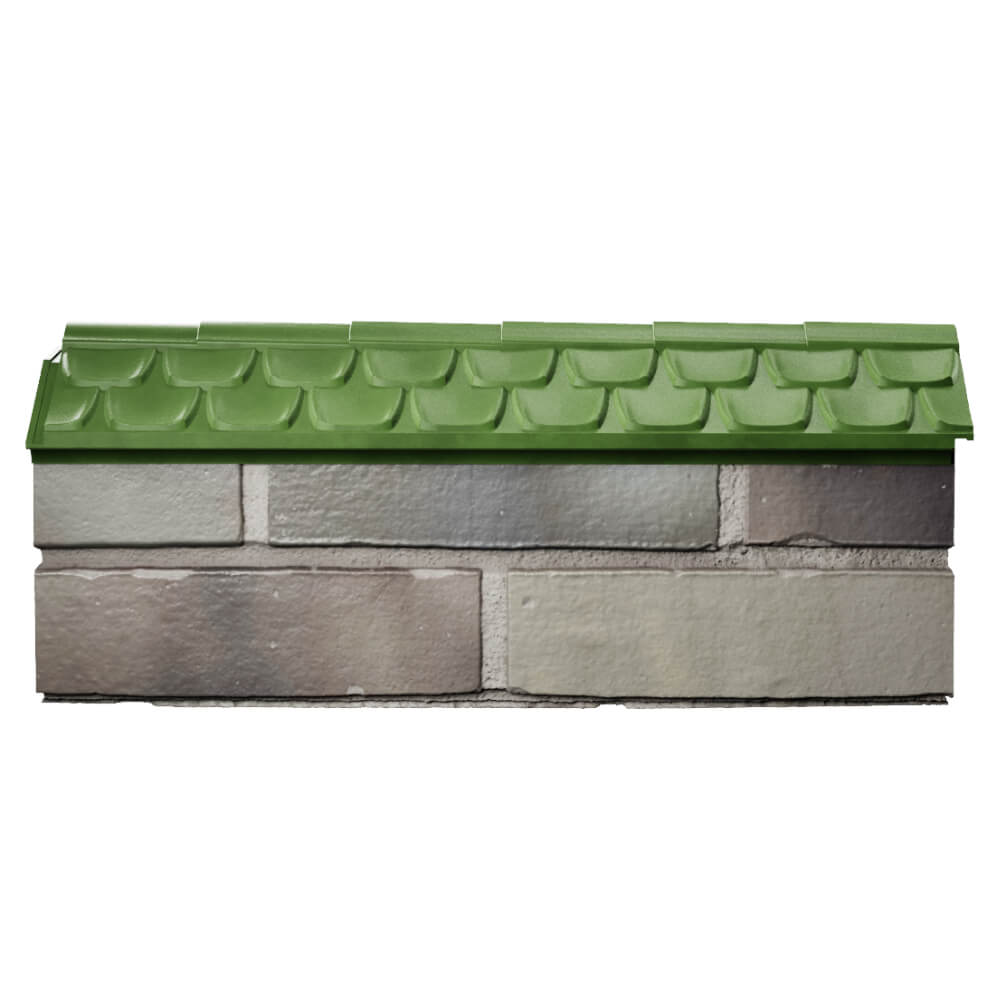 Парапет Zking Эльбрус Зеленый с посадкой на 0.5 кирпича (130мм) в Новосибирске фото