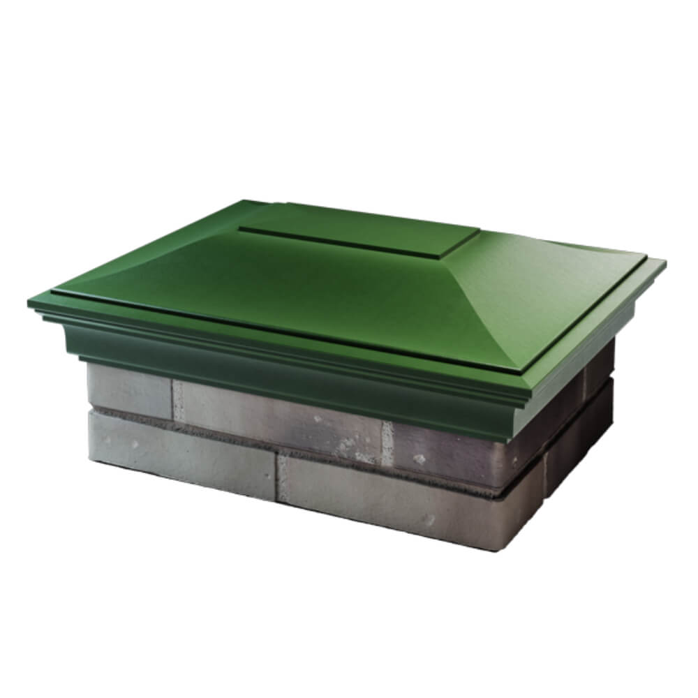 Колпак Zking Монблан Зеленый на столб 2х1.5 кирпича (515х385мм) в Новосибирске фото