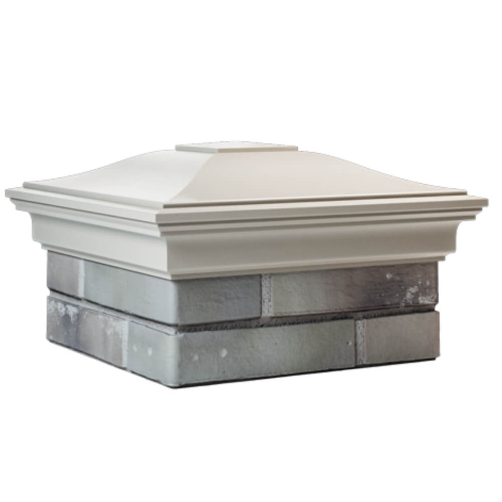 Колпак Zking Монблан Бежевый на столб 1.5х1.5 кирпича (385х385мм) в Новосибирске фото