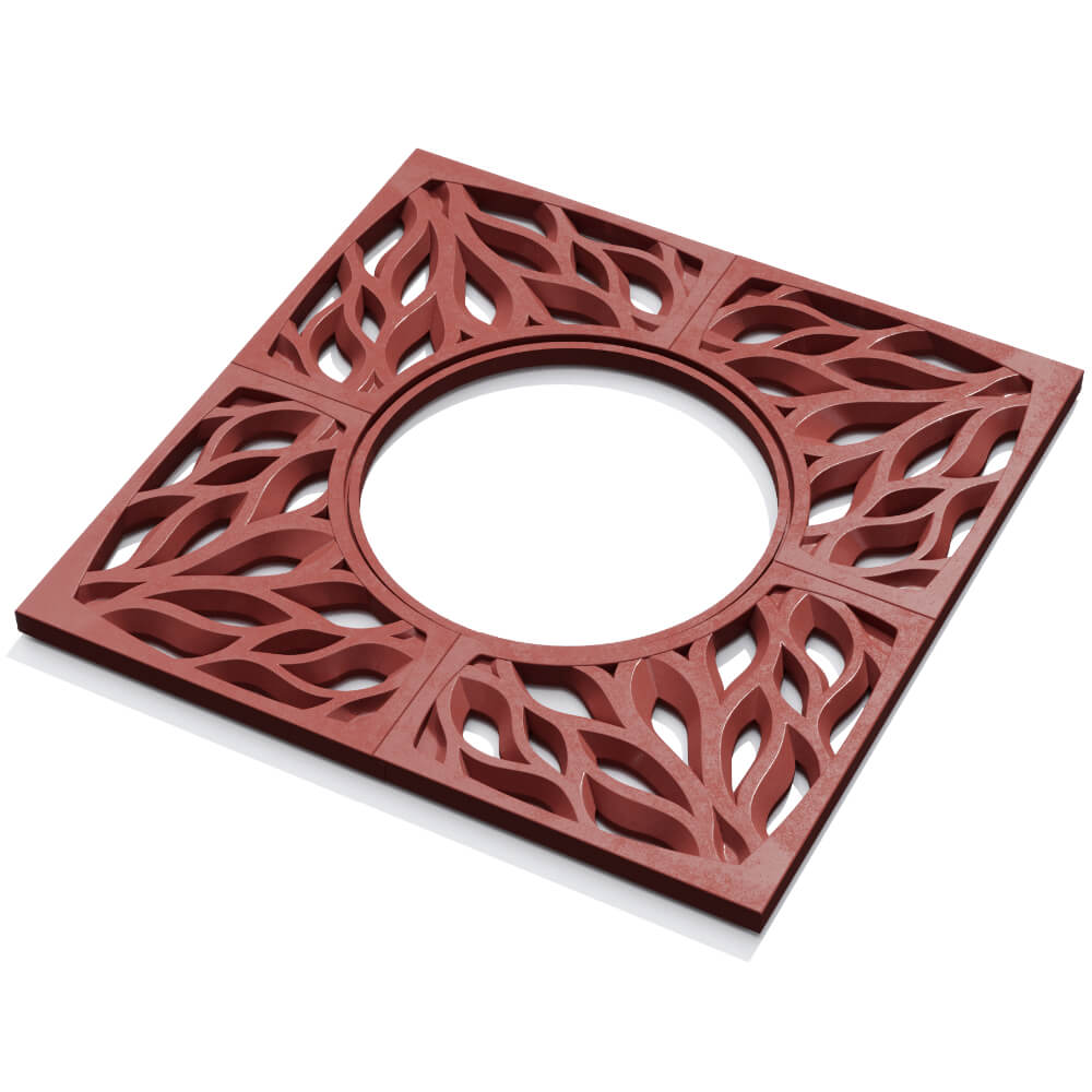 Приствольная решетка для дерева ZKING CRUST 1.2х1.2м Красная в Новосибирске фото