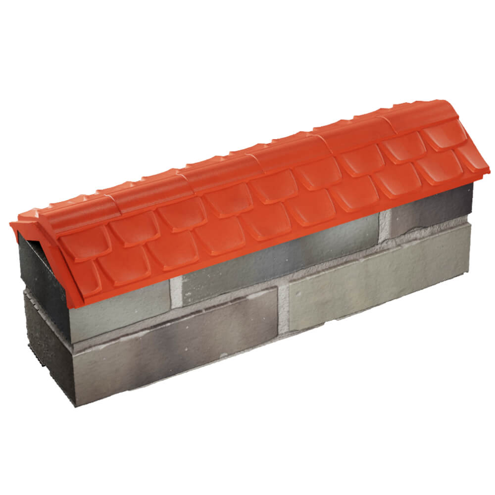 Парапет Zking Эльбрус Красный с посадкой на 0.5 кирпича (130мм) в Новосибирске фото