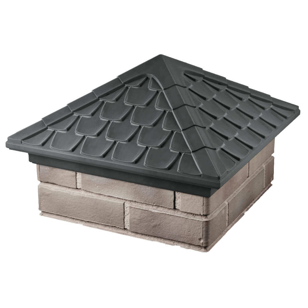 Колпак Zking Эльбрус Серый на столб 1.5х1.5 кирпича (385х385мм) в Новосибирске фото