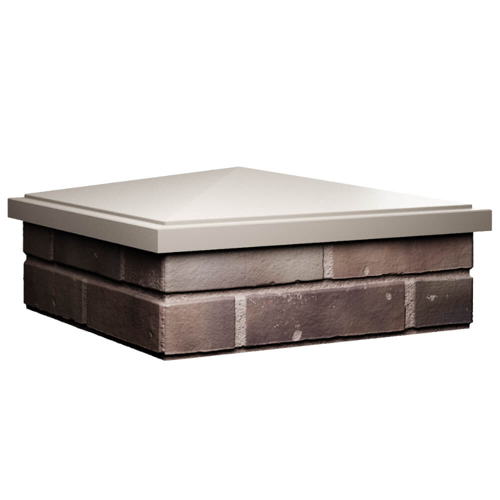 Колпак Zking БонаМоно Бежевый на столб 2х2 кирпича (515х515, 530х530мм) в Новосибирске фото