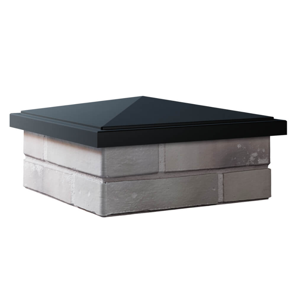 Колпак Zking БонаМоно Черный на столб 1.5х1.5 кирпича (385х385, 400х400мм) в Новосибирске фото