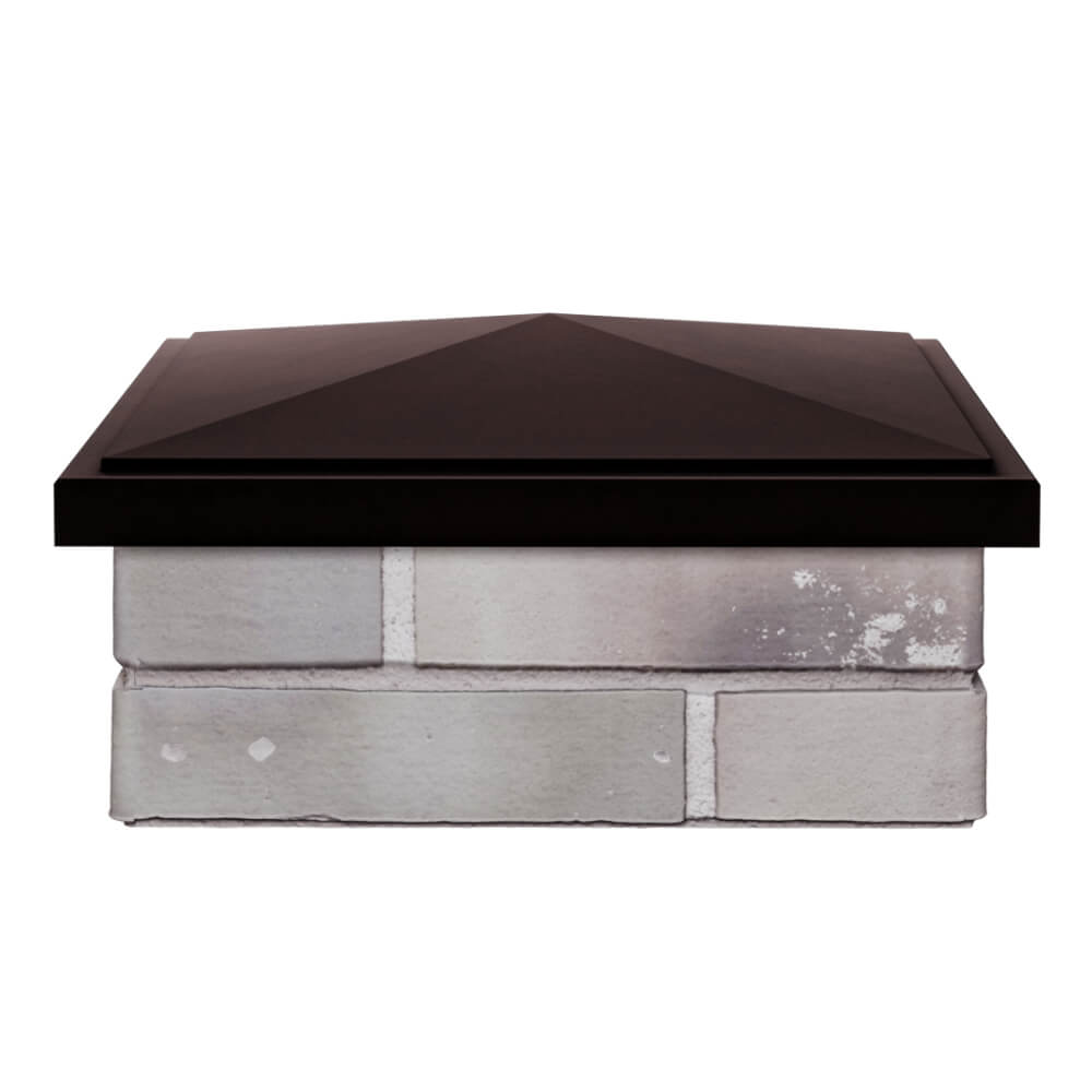 Колпак Zking БонаМоно Коричневый на столб 1.5х1.5 кирпича (385х385, 400х400мм) Новосибирск фото