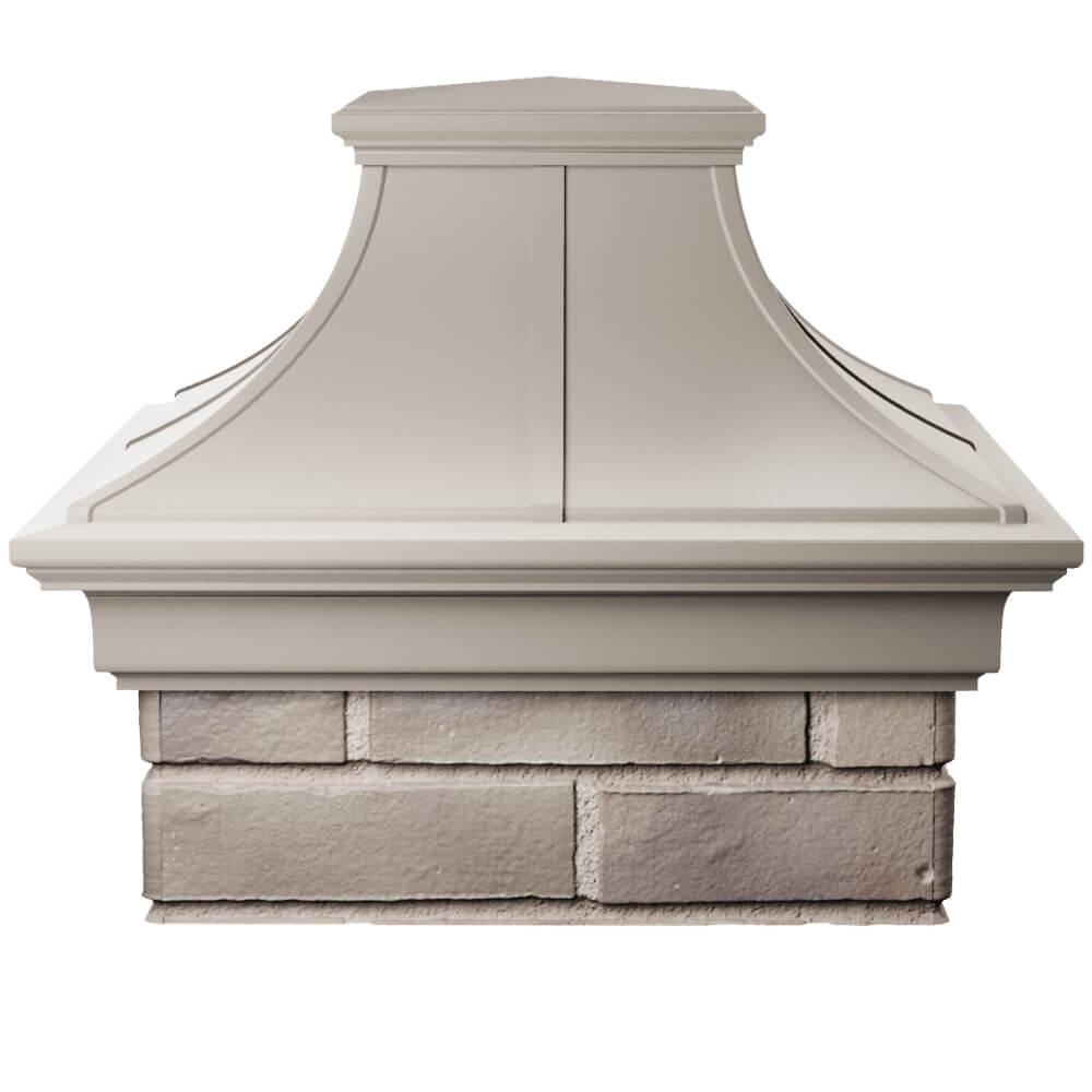 Колпак Zking Монблан Премиум Бежевый на столб 1.5х1.5 кирпича (385х385мм) Новосибирск фото