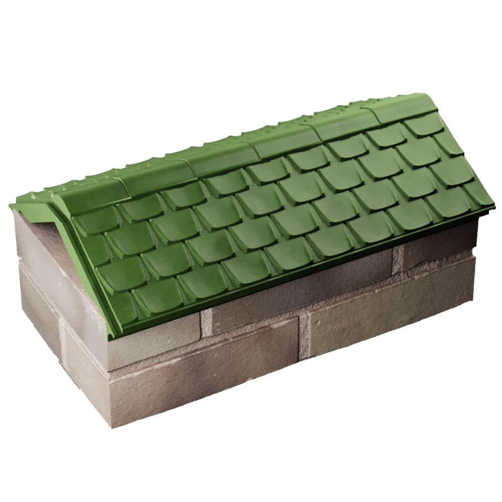 Парапет Zking Эльбрус Зеленый с посадкой на 1 кирпич (255мм) в Новосибирске фото