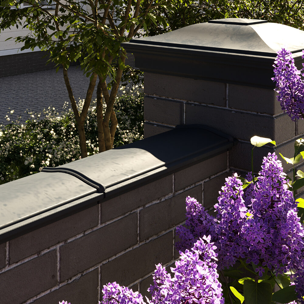 Парапет Zking Монблан Черный посадка на 0.5 кирпича (130мм) в Новосибирске фото