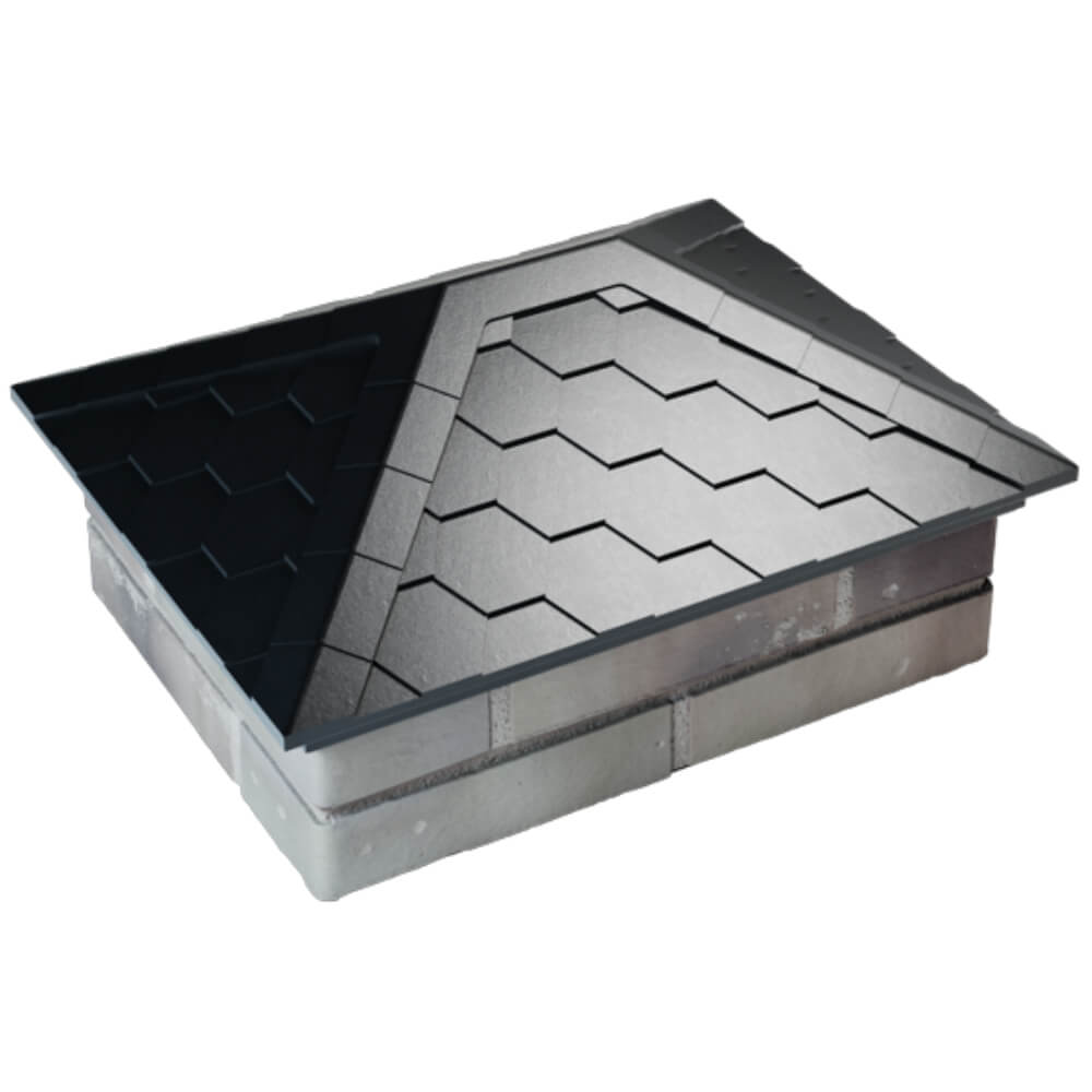 Колпак Zking Эверест Черный на столб 2х1.5 кирпича (520х390мм) Новосибирск фото