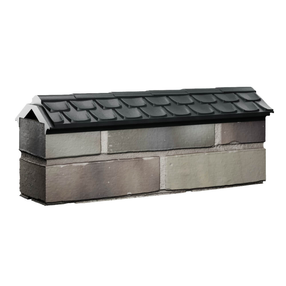 Парапет Zking Эльбрус Черный с посадкой на 0.5 кирпича (130мм) Новосибирск фото