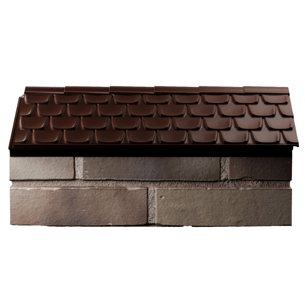 Парапет Zking Эльбрус Коричневый с посадкой на 1 кирпич (255мм) в Новосибирске фото