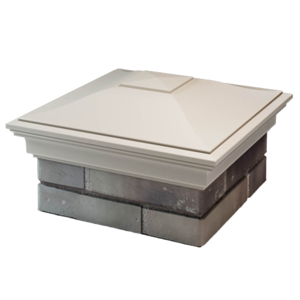 Колпак Zking Монблан Бежевый на столб 1.5х1.5 кирпича (385х385мм) в Новосибирске фото