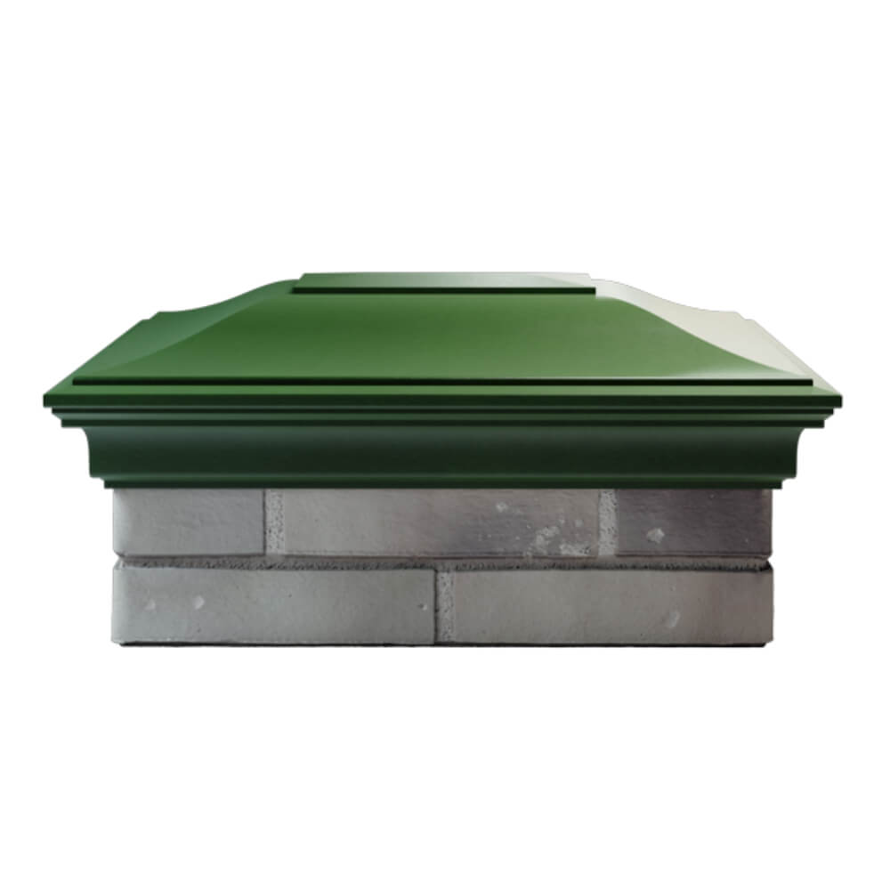 Колпак Zking Монблан Зеленый на столб 2х1.5 кирпича (515х385мм) в Новосибирске фото