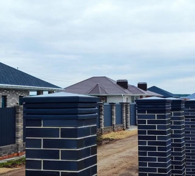 Колпак Zking Бона ХайТек Серый на столб 1.5х1.5 кирпича (385х385мм) в Новосибирске фото