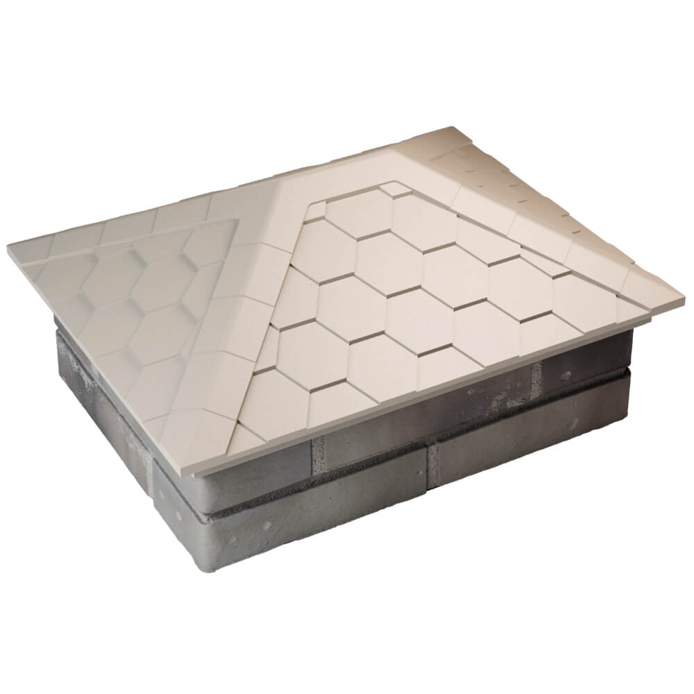 Колпак Zking Эверест Бежевый на столб 2х1.5 кирпича (520х390мм) Новосибирск фото