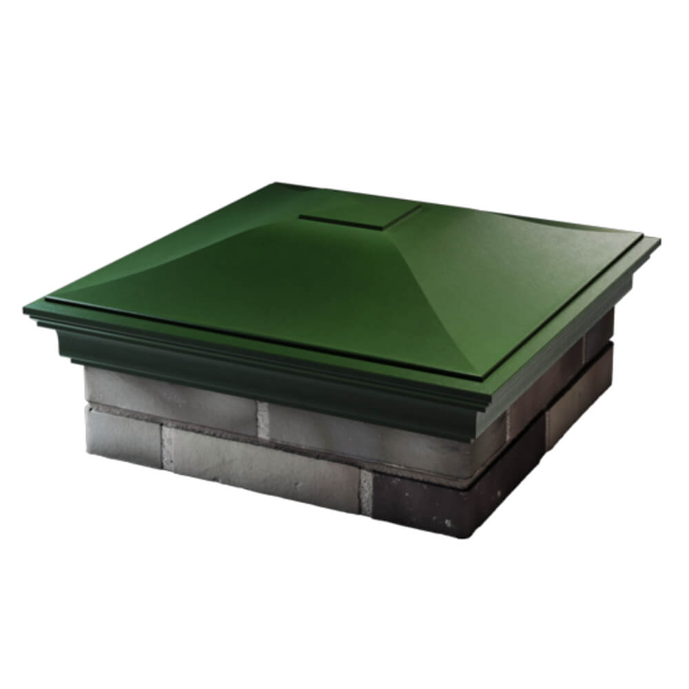 Колпак Zking Монблан Зеленый на столб 2х2 кирпича (515х515мм) в Новосибирске фото