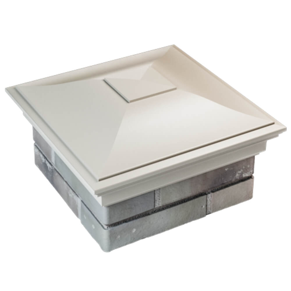 Колпак Zking Монблан Бежевый на столб 1.5х1.5 кирпича (385х385мм) в Новосибирске фото