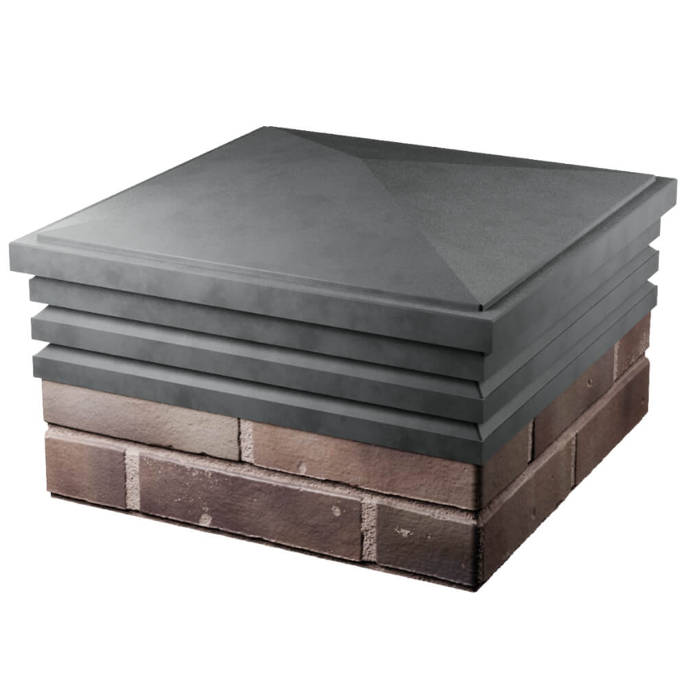 Колпак Zking Бона ХайТек Серый на столб 2х2 кирпича (513х513мм) в Новосибирске фото