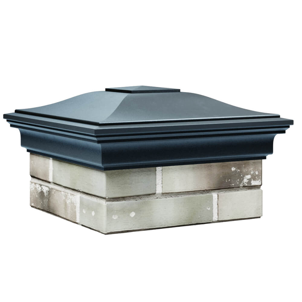 Колпак Zking Монблан Серый на столб 1.5х1.5 кирпича (385х385мм) в Новосибирске фото