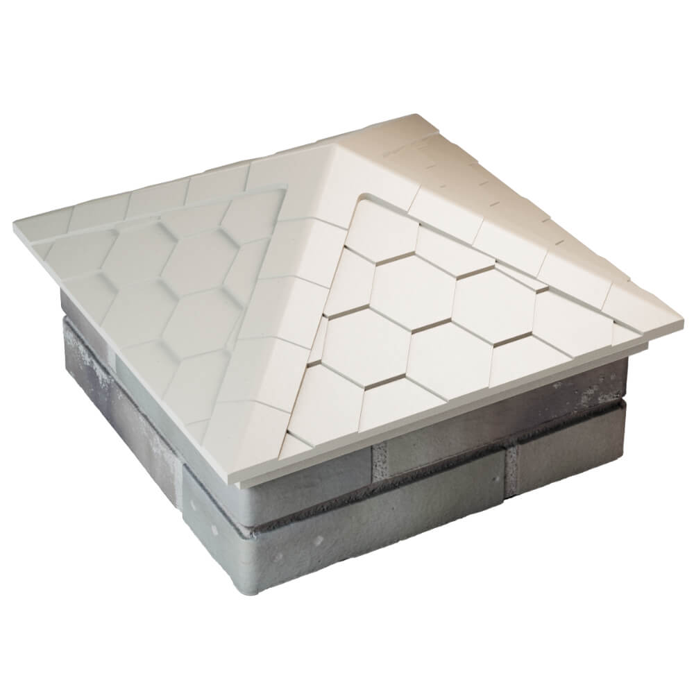 Колпак Zking Эверест Бежевый на столб 1.5х1.5 кирпича (390х390мм) в Новосибирске фото