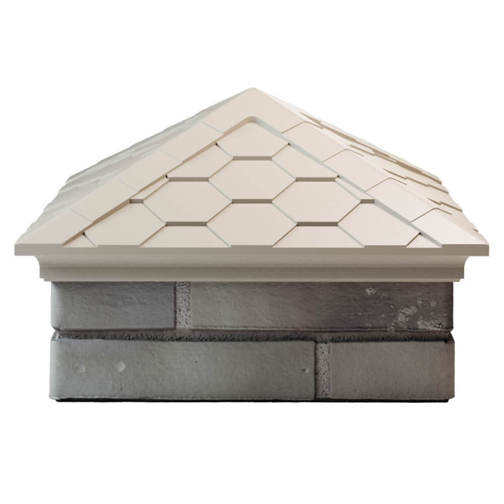 Колпак Zking Эверест Бежевый на столб 1.5х1.5 кирпича (390х390мм) Новосибирск фото