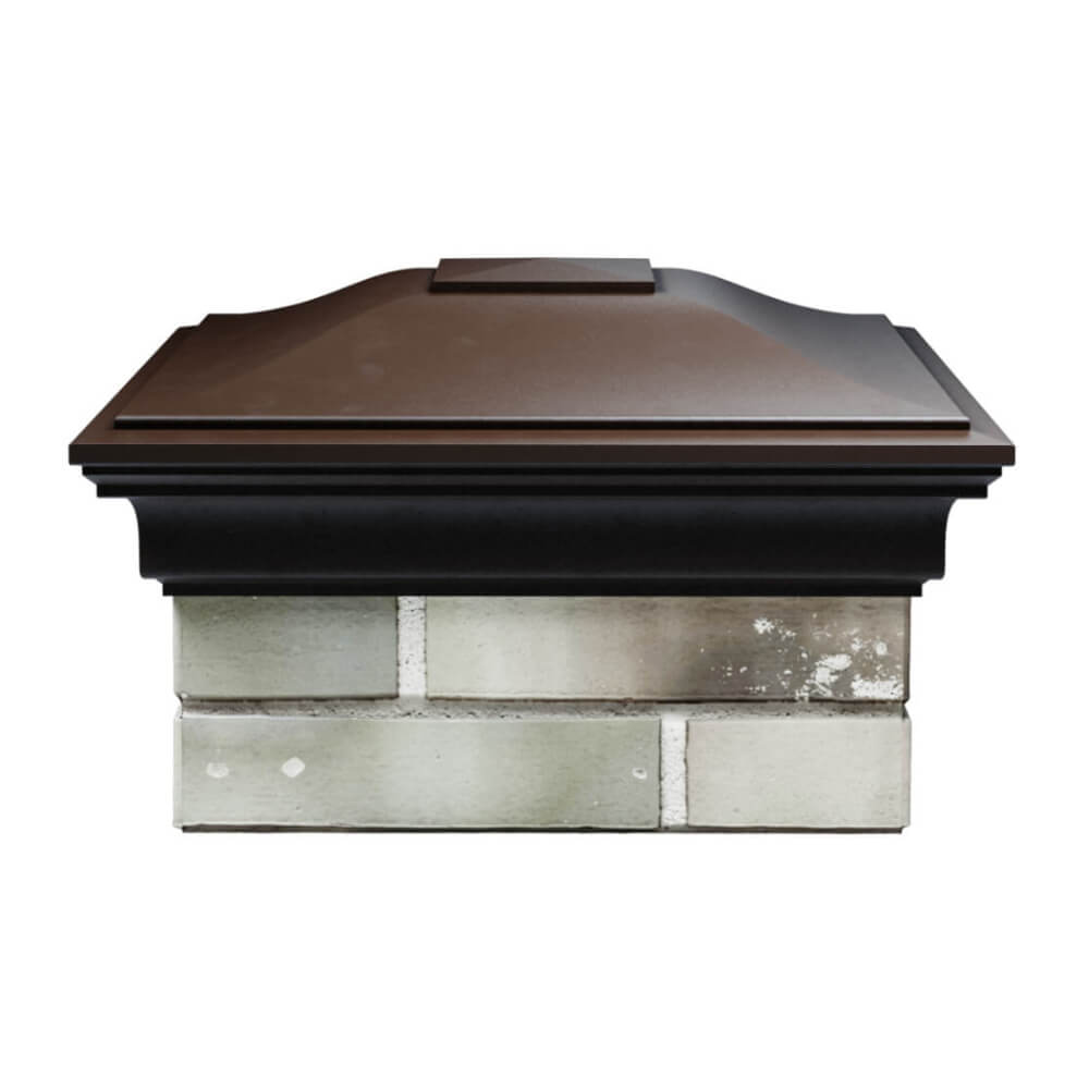 Колпак Zking Монблан Коричневый на столб 1.5х1.5 еврокирпича 0.7НФ (355х355мм) Новосибирск фото