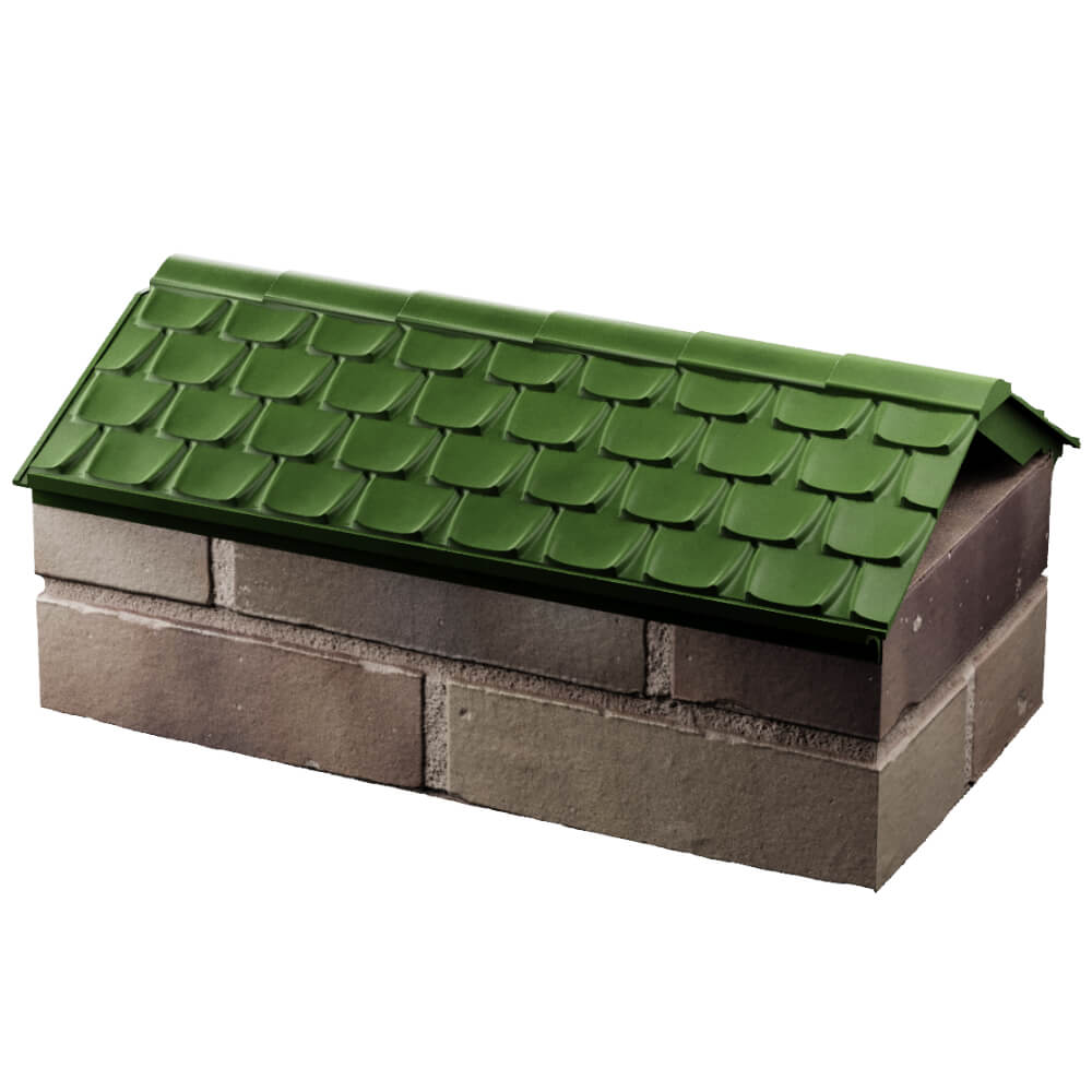 Парапет Zking Эльбрус Зеленый с посадкой на 1 кирпич (255мм) в Новосибирске фото