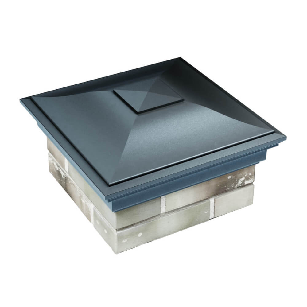 Колпак Zking Монблан Серый на столб 1.5х1.5 еврокирпича 0.7НФ (355х355мм) в Новосибирске фото