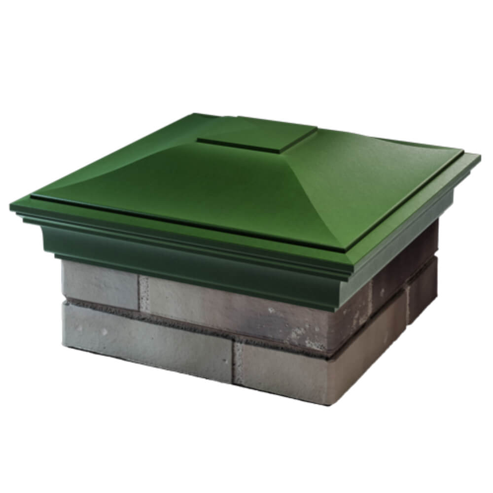 Колпак Zking Монблан Зеленый на столб 1.5х1.5 кирпича (385х385мм) в Новосибирске фото