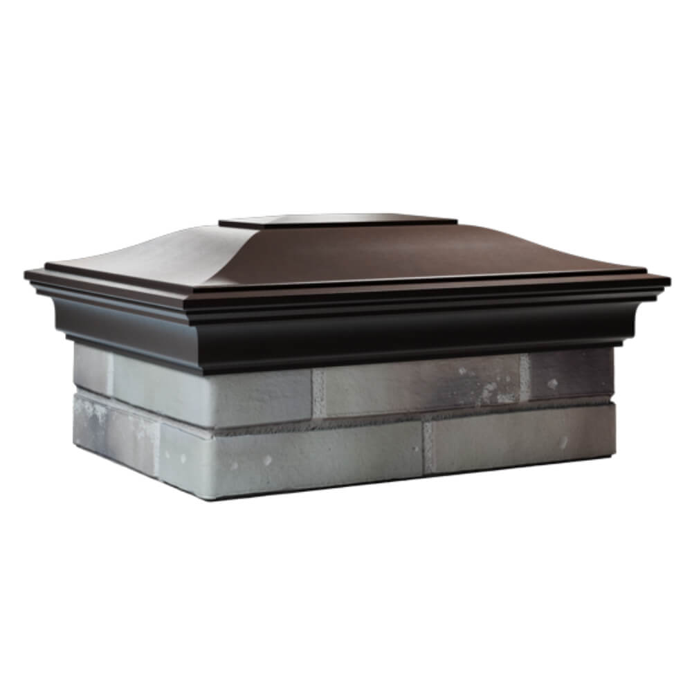 Колпак Zking Монблан Коричневый на столб 2х1.5 кирпича (515х385мм) в Новосибирске фото