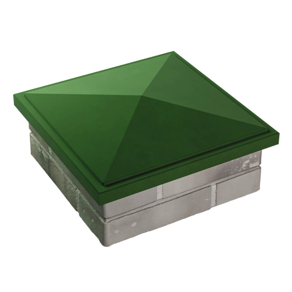 Колпак Zking БонаМоно Зеленый на столб 1.5х1.5 кирпича (385х385, 400х400мм) в Новосибирске фото