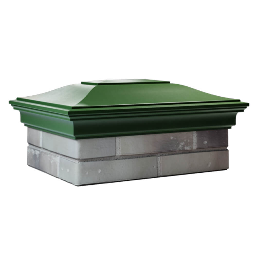 Колпак Zking Монблан Зеленый на столб 2х1.5 кирпича (515х385мм) в Новосибирске фото