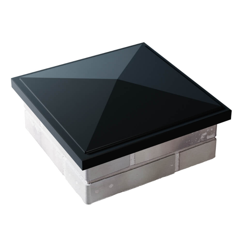 Колпак Zking БонаМоно Черный на столб 1.5х1.5 кирпича (385х385, 400х400мм) в Новосибирске фото