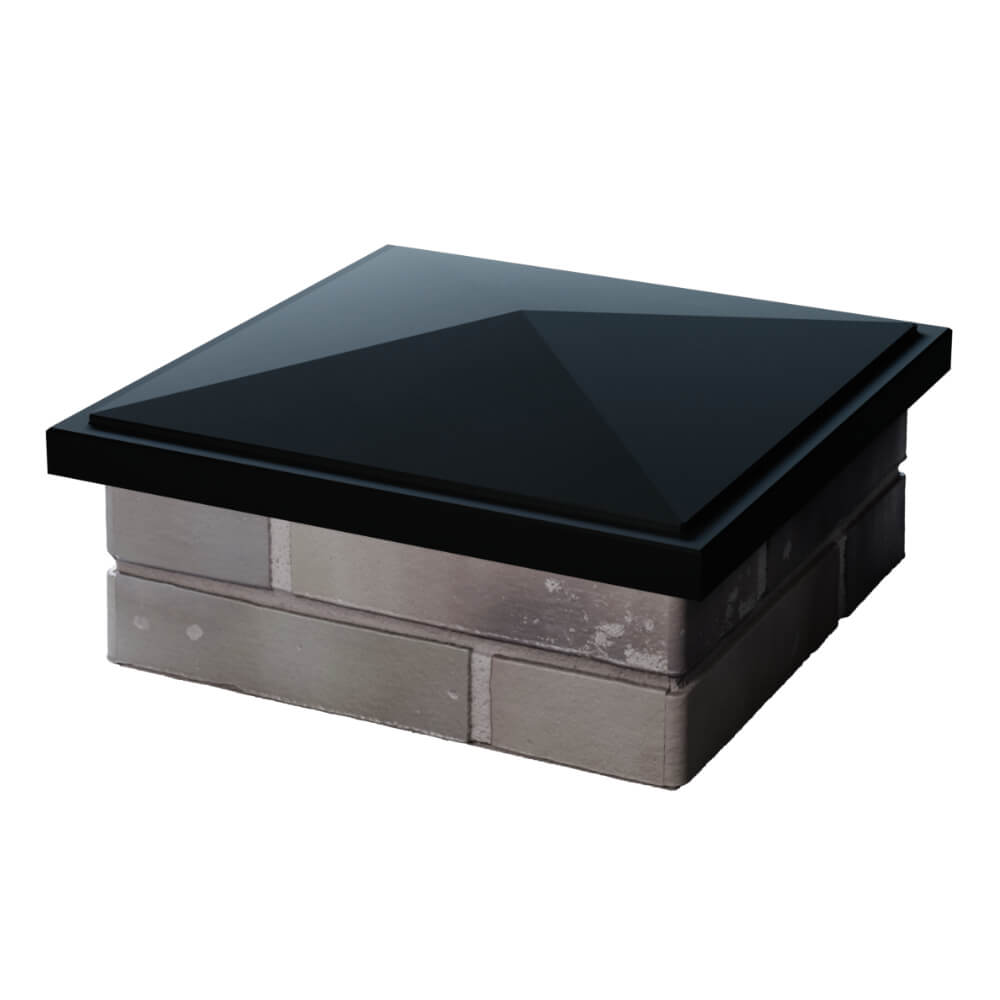 Колпак Zking БонаМоно Черный на столб 1.5х1.5 кирпича (385х385, 400х400мм) в Новосибирске фото