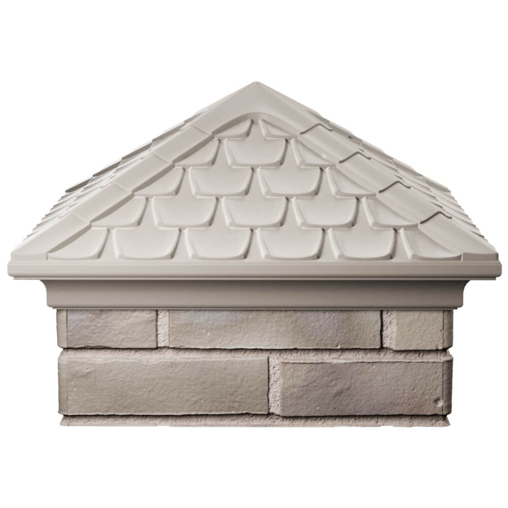 Колпак Zking Эльбрус Бежевый на столб 1.5х1.5 кирпича (385х385мм) Новосибирск фото